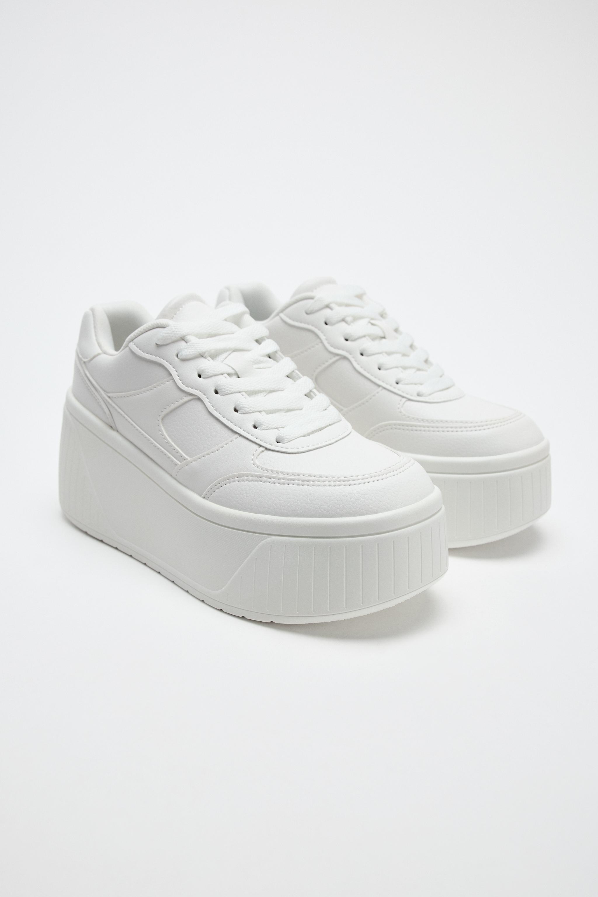 フラットフォームスニーカー - ホワイト | ZARA Japan / 日本