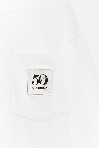 1/2-6 ANS/ T-SHIRT POCHE ÉTIQUETTE 50TH ANNIVERSARY - Blanc de Zara - Image 2