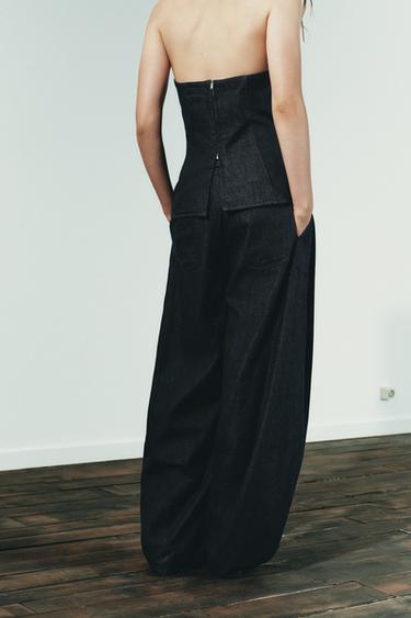 BALLOON TROUSERS WITH DARTS - Dark indigo by Zara - Image 5