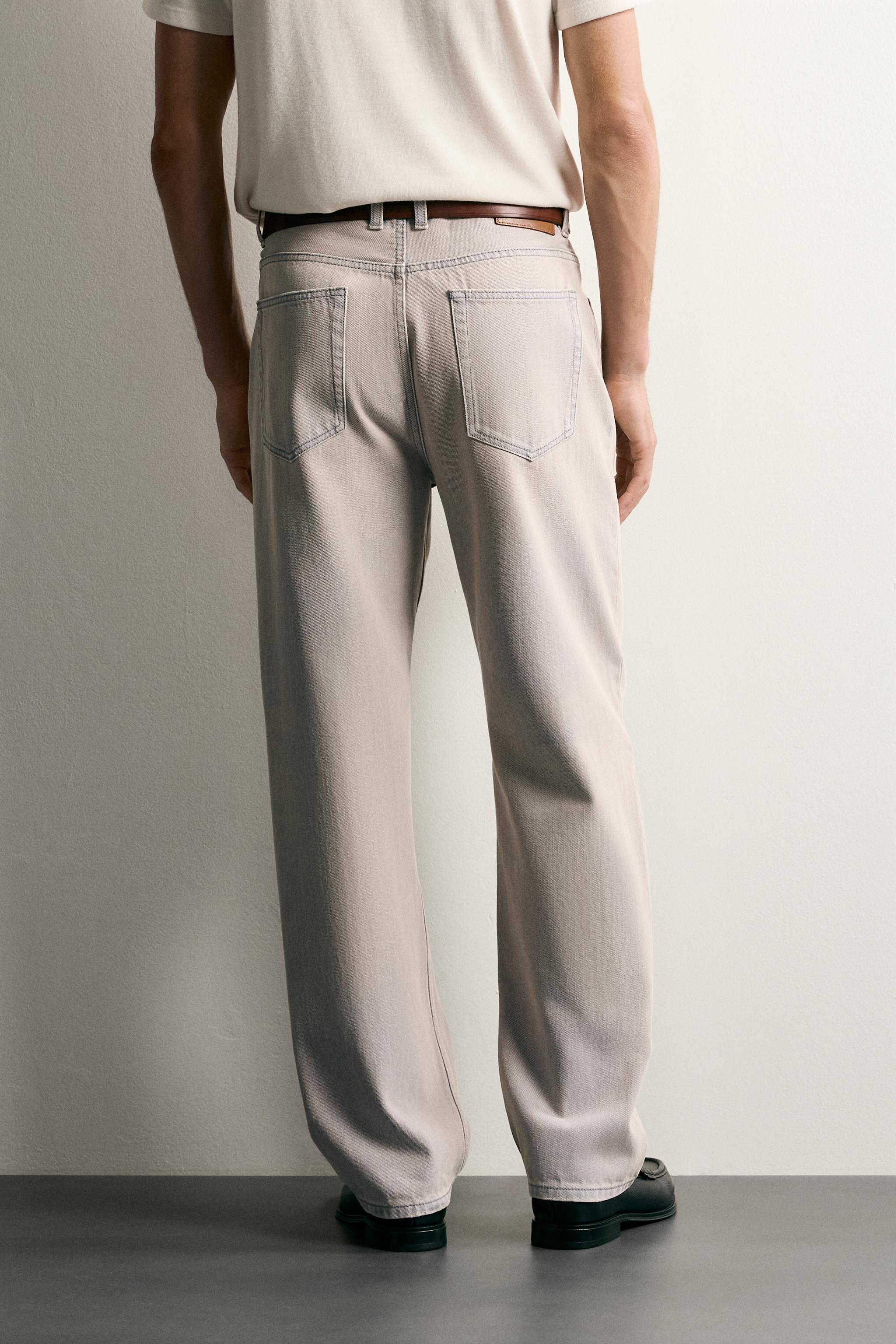 Мужские джинсы Zara RELAXED ANKLE FIT JEANS — фото 3