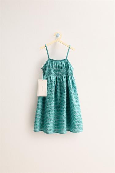 ZARA TIMELESS - チェック柄ワンピースブルー/グリーンZaraのZARA TIMELESS - チェック柄ワンピース - ブルー/グリーン