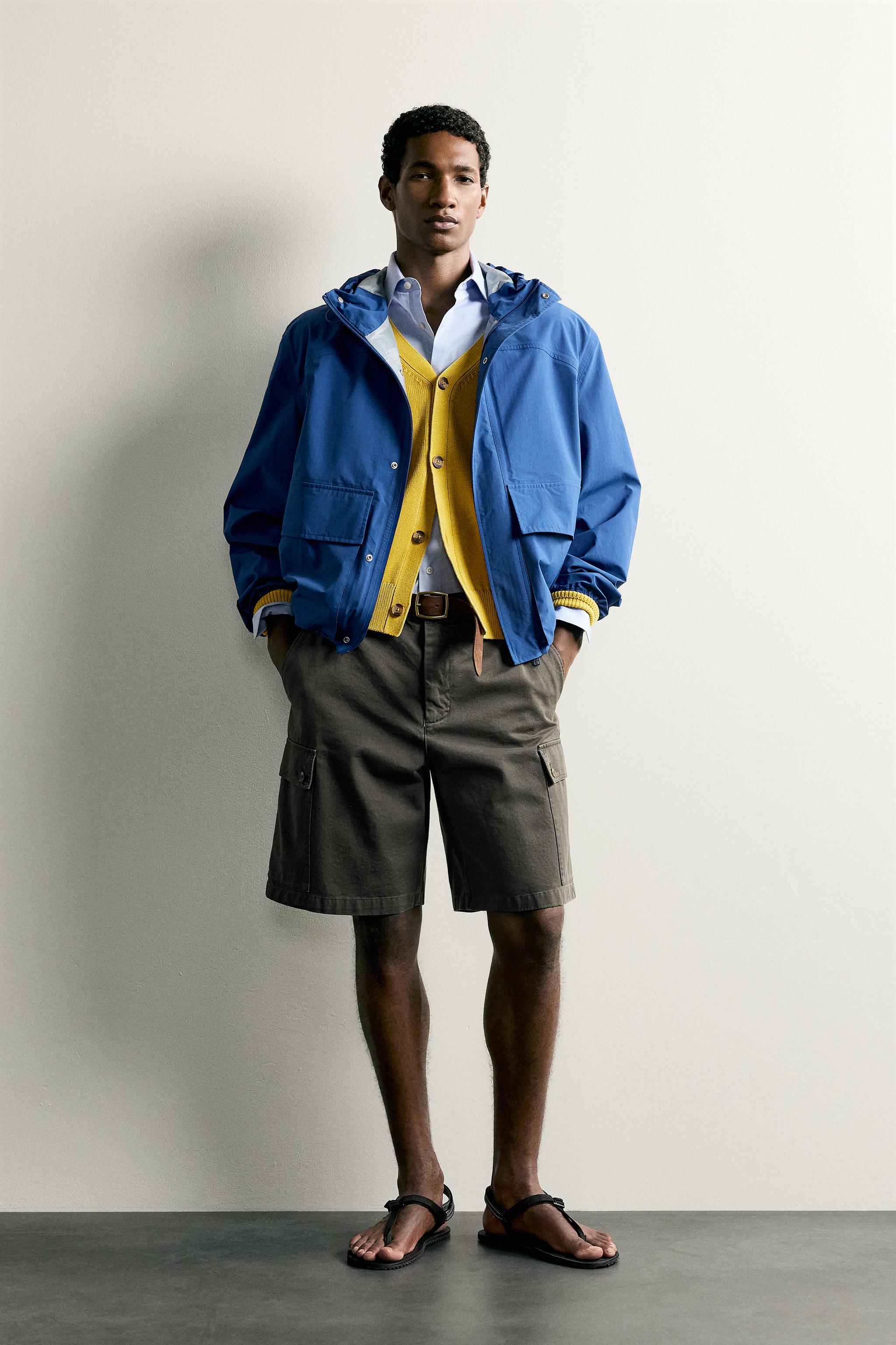 RELAXED FIT HOODED TECHNICAL JACKET