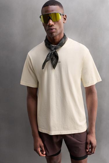 T-SHIRT IMPRIMÉ RUNNING - Blanc de Zara - Image 4