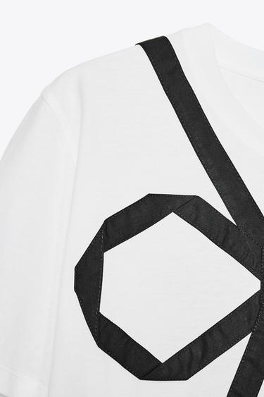 T-SHIRT NŒUD CONTRASTANT - Blanc de Zara - Image 6
