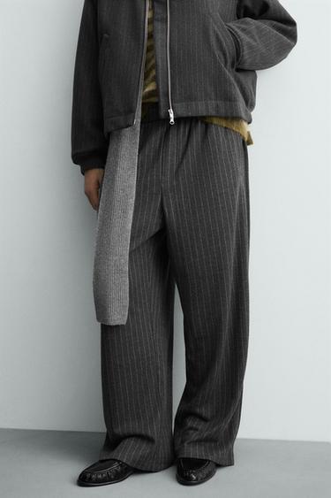 STRIPED BAGGY FIT TROUSERS - Stripes by Zara