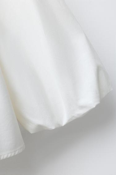CHEMISE EN POPELINE À FLEURS 3D - Blanc cassé de Zara - Image 3