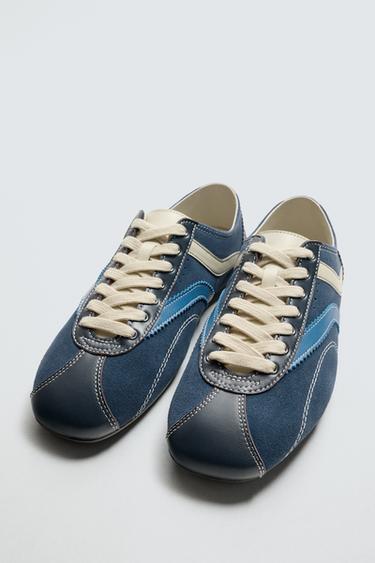 BASKETS EN CUIR HARRY LAMBERT FOR ZARA X DISNEY - Bleu de Zara - Image 5