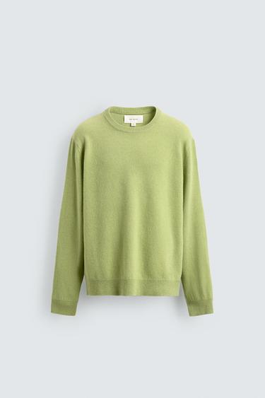 WOOL - ALPACA JUMPER - Lime by Zara
