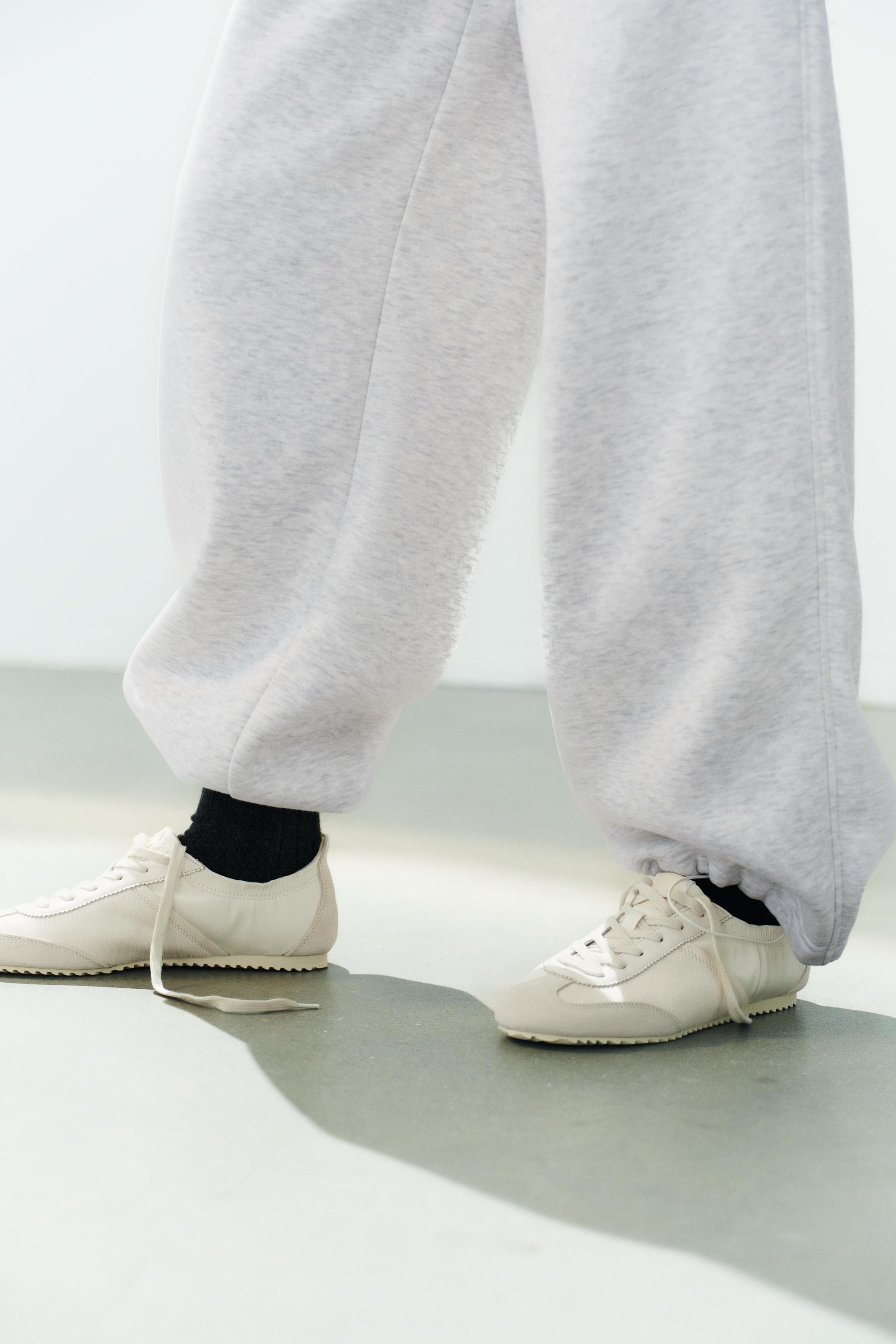BASIC STRAIGHT SWEAT PANTS WITH ADJUSTABLE HEM