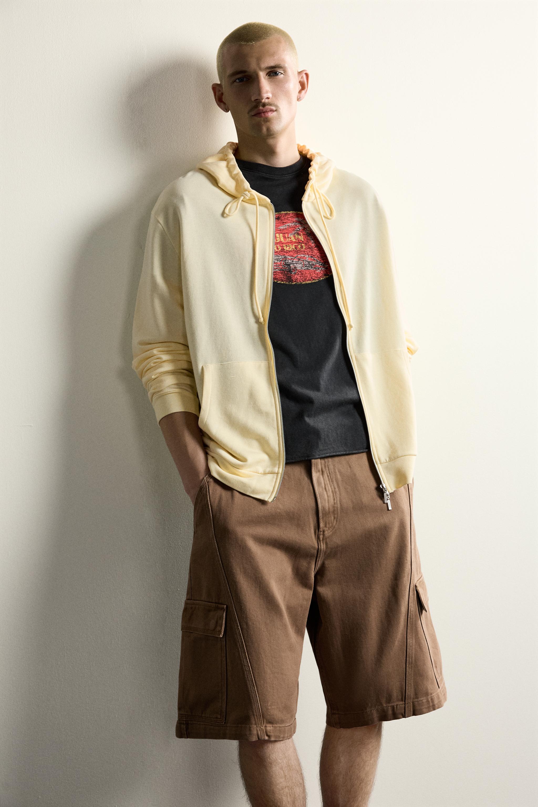 ABSTRACT PRINT RELAXED FIT CARGO SHORTS