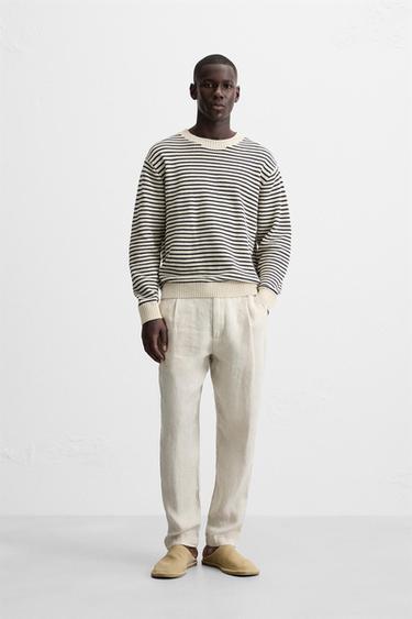 PANTALON 100 % LIN - Beige clair de Zara - Image 0