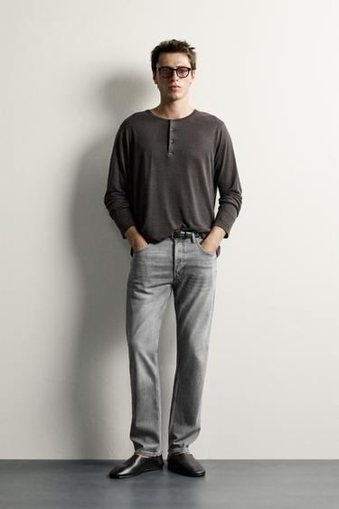 REGULAR FIT JEANS - Grey by Zara