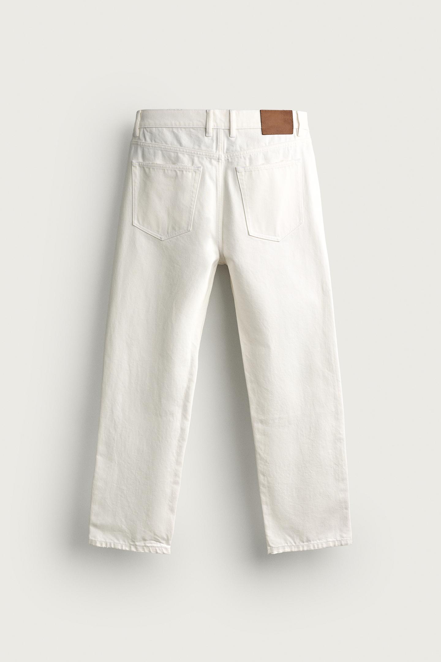 Мужские джинсы Zara Baggy Fit, цвет: Белый — фото 7