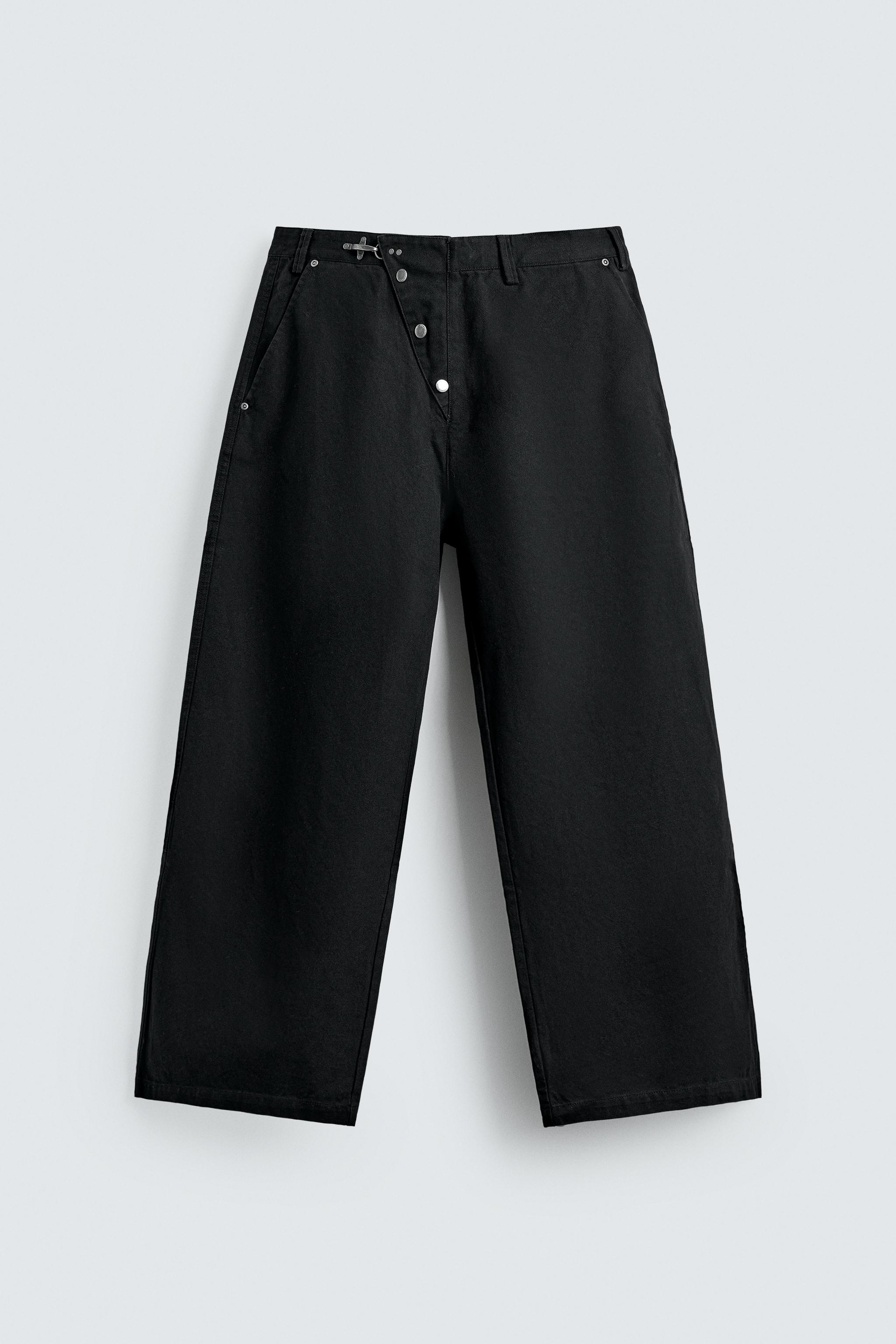 WIDE FIT PANTS WITH FIREMAN CLASP