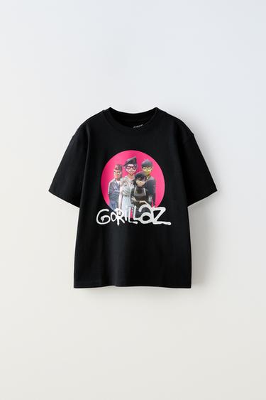 ФУТБОЛКА С ПРИНТОМ GORILLAZ© — ЧЕРНЫЙ от Zara — изображение 0