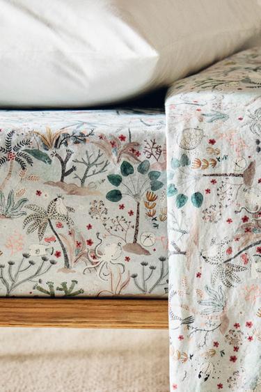 CHILDREN’S SEA PRINT FITTED SHEET - Multicoloured by Zara - Image 5