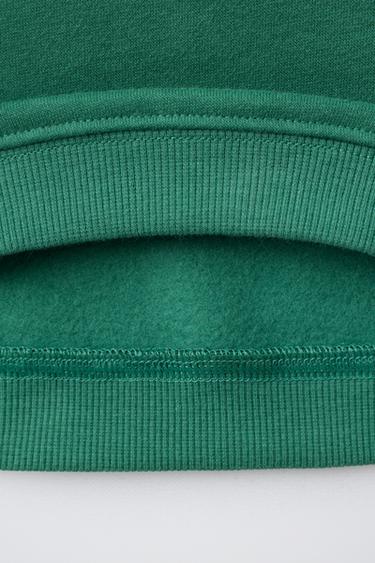 BASIC SWEATSHIRT AND JOGGER TROUSERS SET - Green by Zara - Image 4