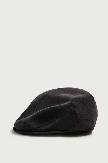 COTTON CORDUROY CAP — Anthracite grey 1