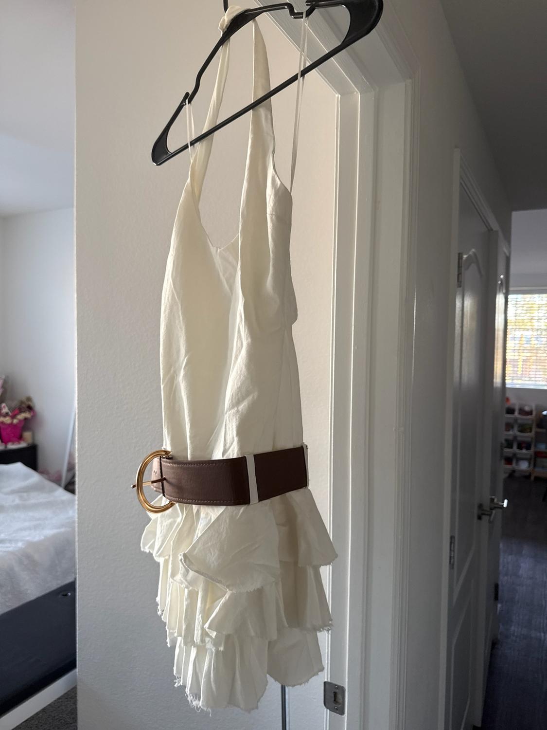 BELTED RUFFLED DRESS - Image 4