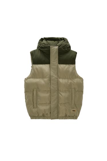 CONTRAST PUFFER GILET