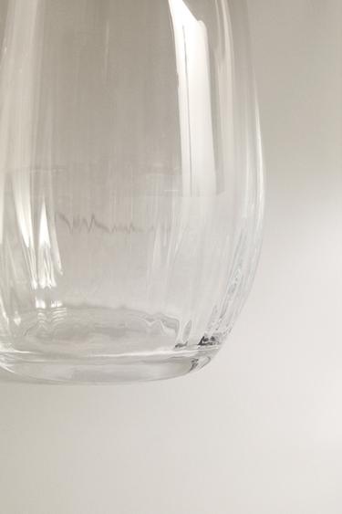 BOHEMIA CRYSTAL TUMBLER WITH LINES -  by Zara - Image 3