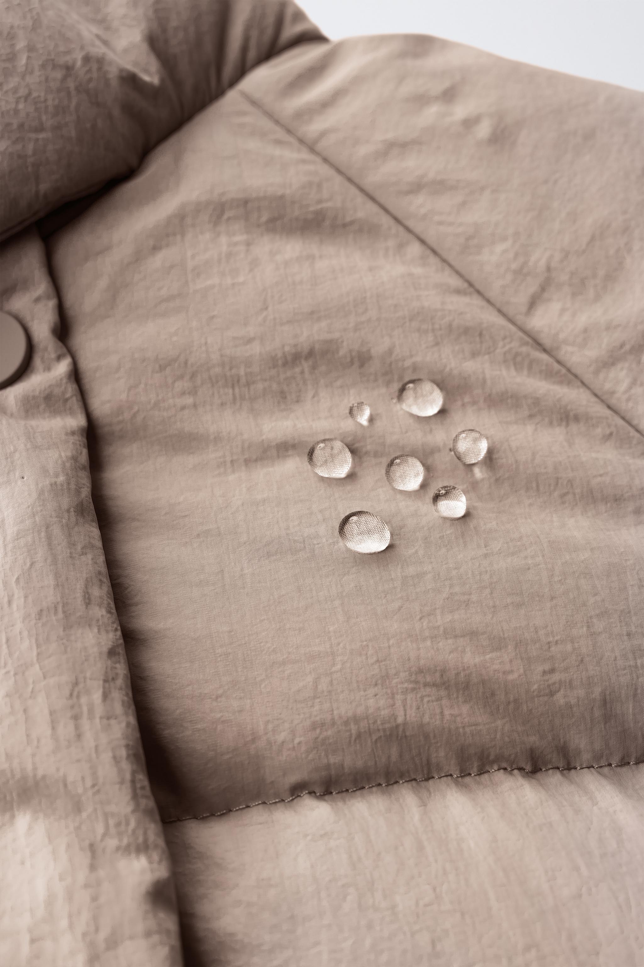 WATER-REPELLENT FEATHER DOWN PUFFER COAT WITH REMOVABLE FAUX FUR HOODIE