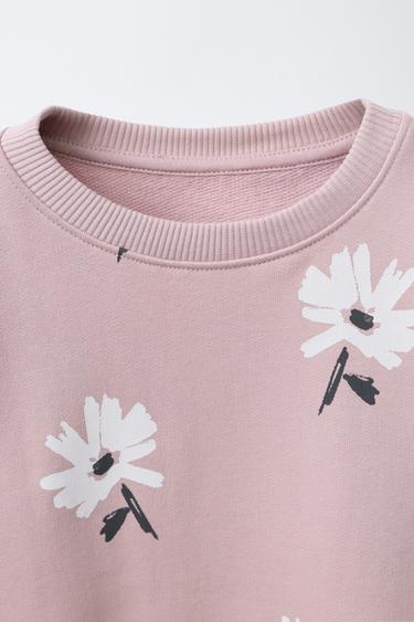 PRINTED RIB SWEATSHIRT AND JOGGERS SET - Lilac by Zara - Image 2