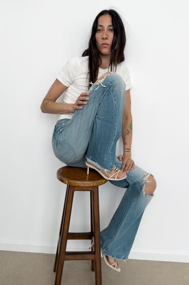 HIGH-HEEL SANDALS WITH METAL DETAIL - Ecru by Zara - Image 0