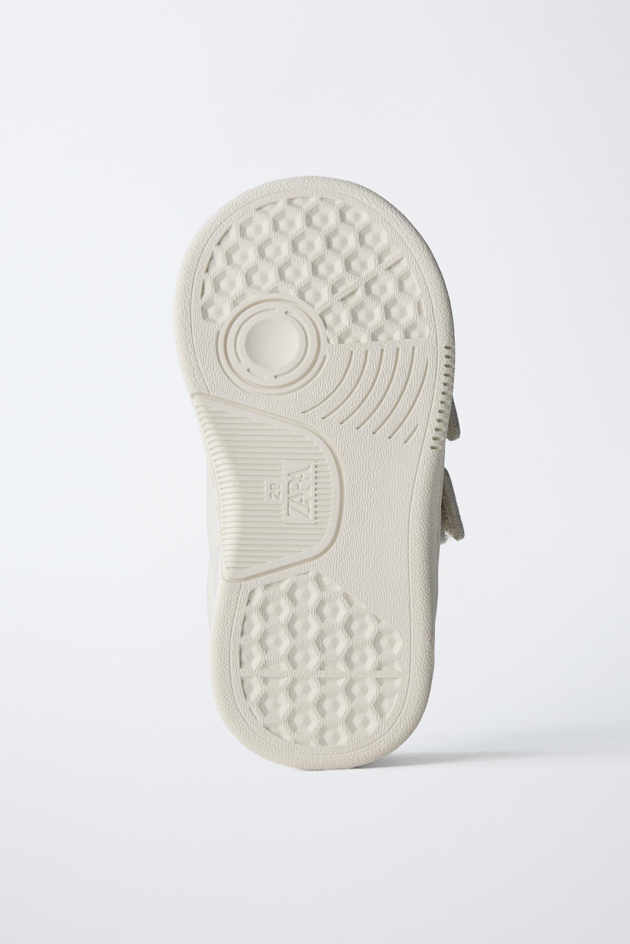 Детские кроссовки Zara BAREFOOT STRAP LEATHER SNEAKERS — фото 7