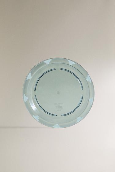 CHILDREN’S PLATE WITH CLOUD BORDER - Blue by Zara