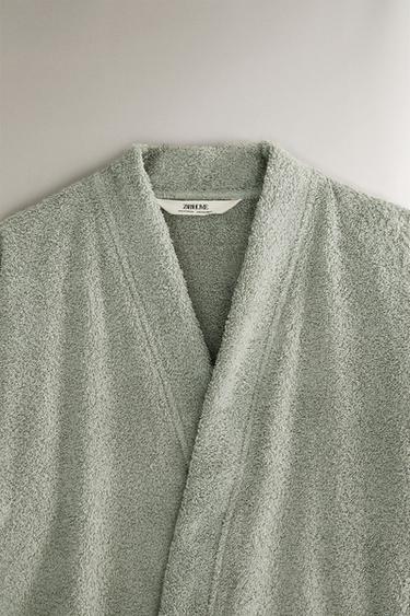(420 GXM²) PEIGNOIR COTON PREMIUM - Bleu / Vert de Zara - Image 1
