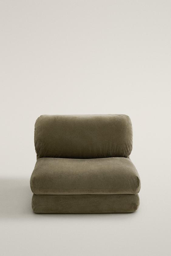 FOLDING CORDUROY CHAIR - Green by Zara - Image 0