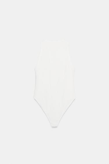 BODY HALTER EN POLYAMIDE - Blanc cassé de Zara - Image 6