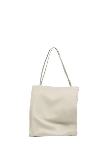 Sac double compartiment en cuir nappa -  de Zara