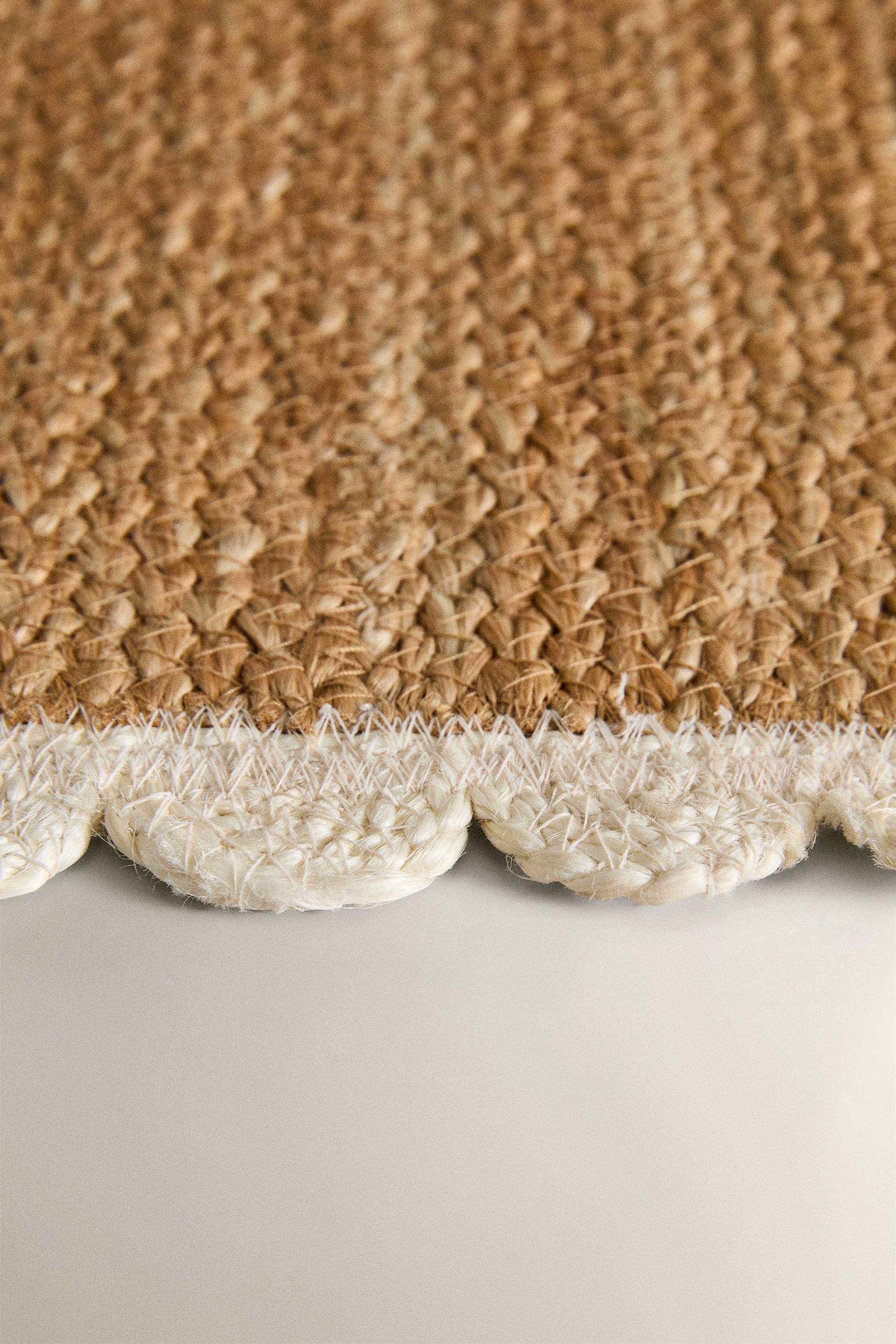 SCALLOPED JUTE PET RUG - Light beige | ZARA United Kingdom