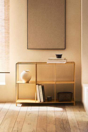 CHILDREN’S HORIZONTAL METAL SHELVING UNIT - Mustard by Zara