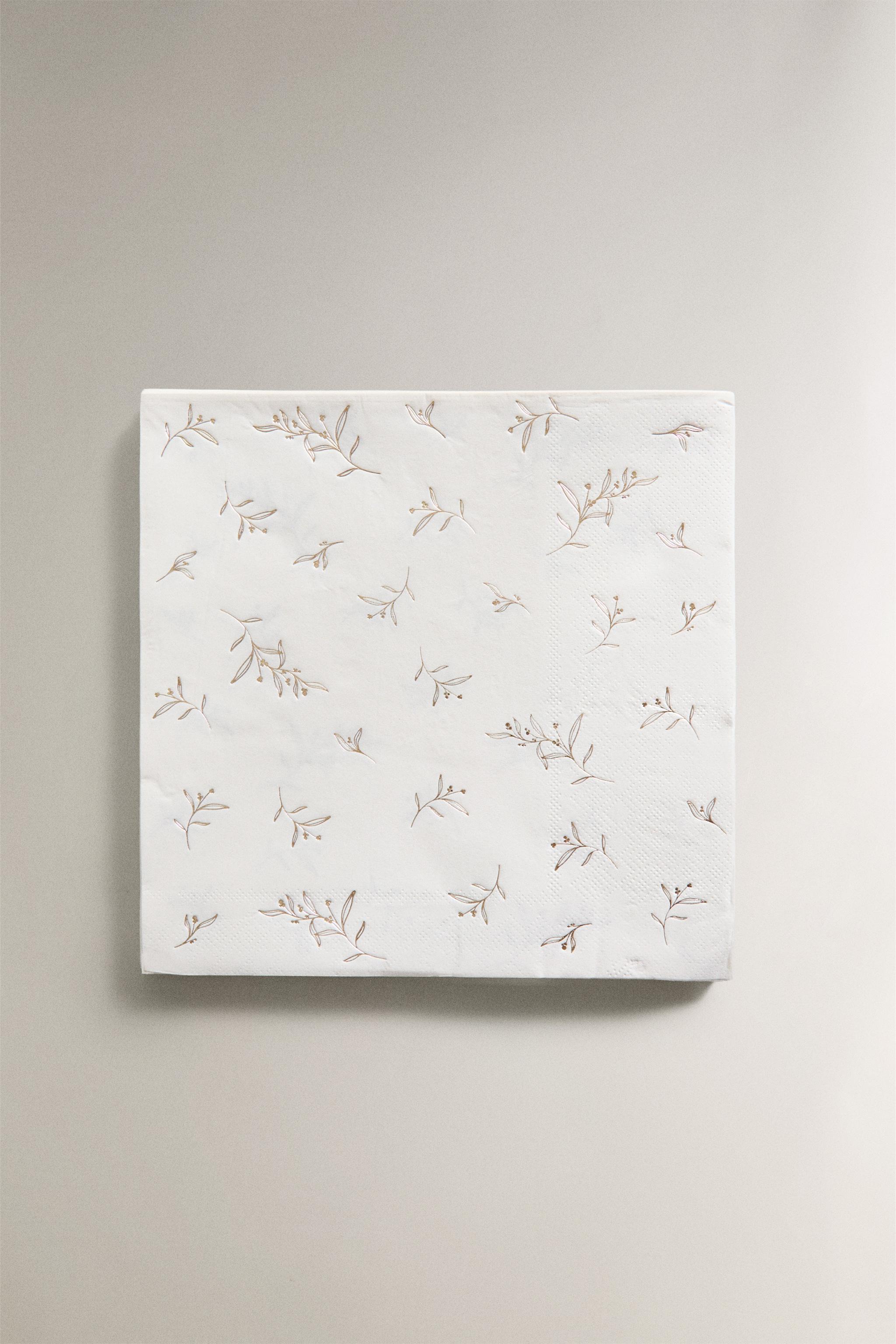 SET OF CHRISTMAS BRANCH PAPER NAPKINS (SET OF 20)