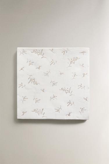 PAPIEREN SERVETTEN MET KERSTTAKKEN (20-PACK) - Goudgeel van Zara - Afbeelding 0