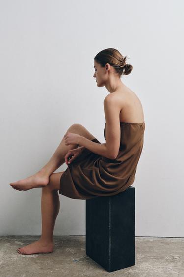BANDEAU LINING DRESS - Brown by Zara - Image 3