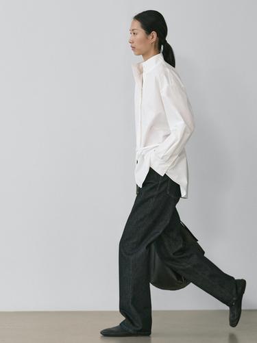 Zara High-waist straight-leg comfort jeans - Blue