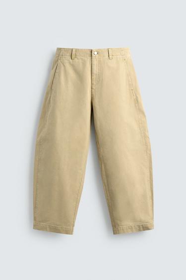 QUẦN DÁNG BALLOON FIT BẠC MÀU - Màu vàng nhạt từ Zara