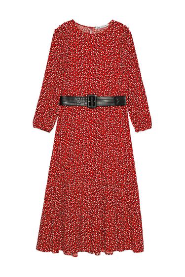 PRINTED MIDI DRESS