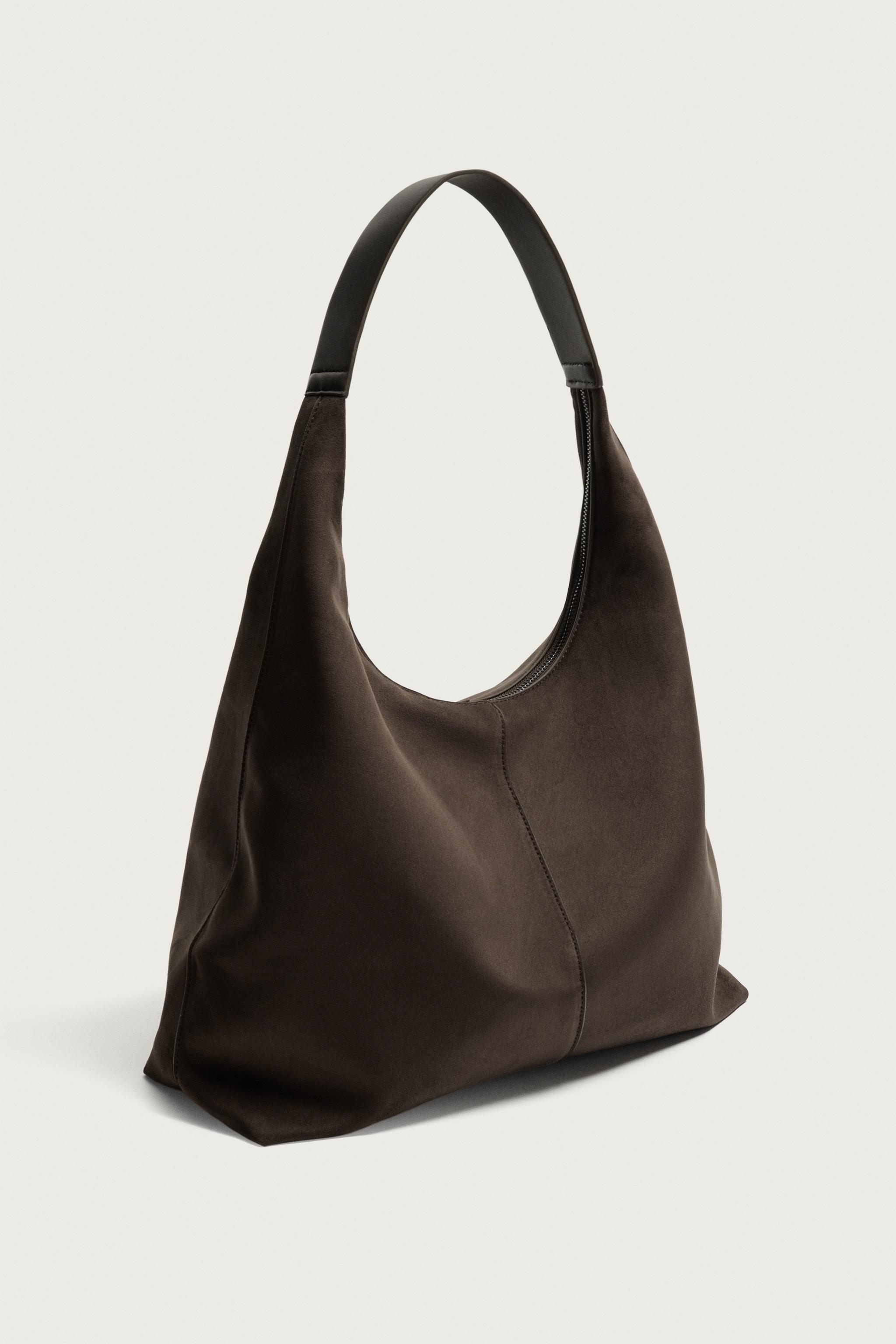 SOLID SHOPPER BAG — Brown