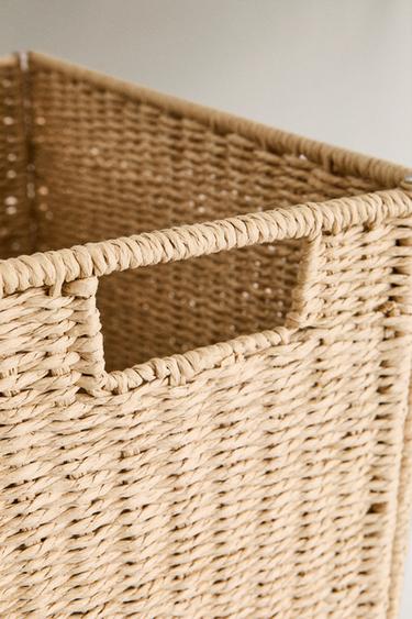 PANIER À LINGE AVEC TISSU INTÉRIEUR - Beige clair de Zara - Image 4