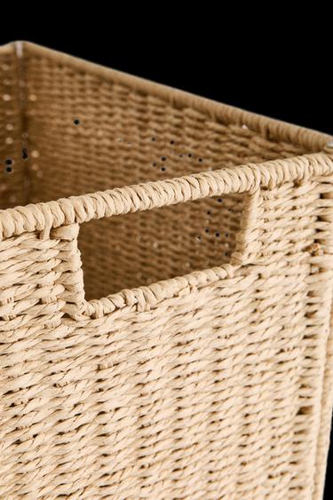 WÄSCHEKORB MIT STOFFAUSKLEIDUNG - Hellbeige von Zara