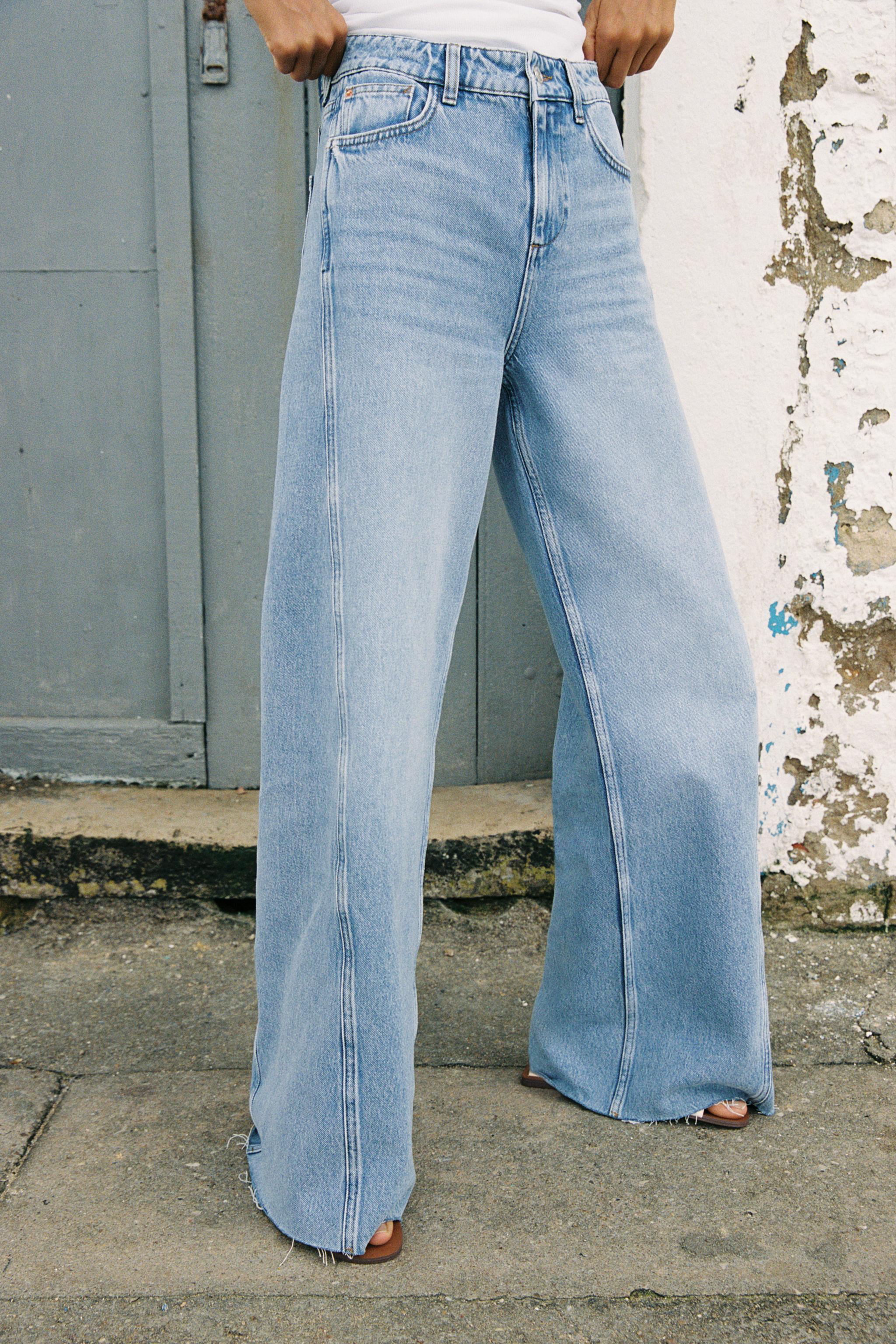 JEANS Z1975 ワイドレッグ ミッドライズ サイドシーム