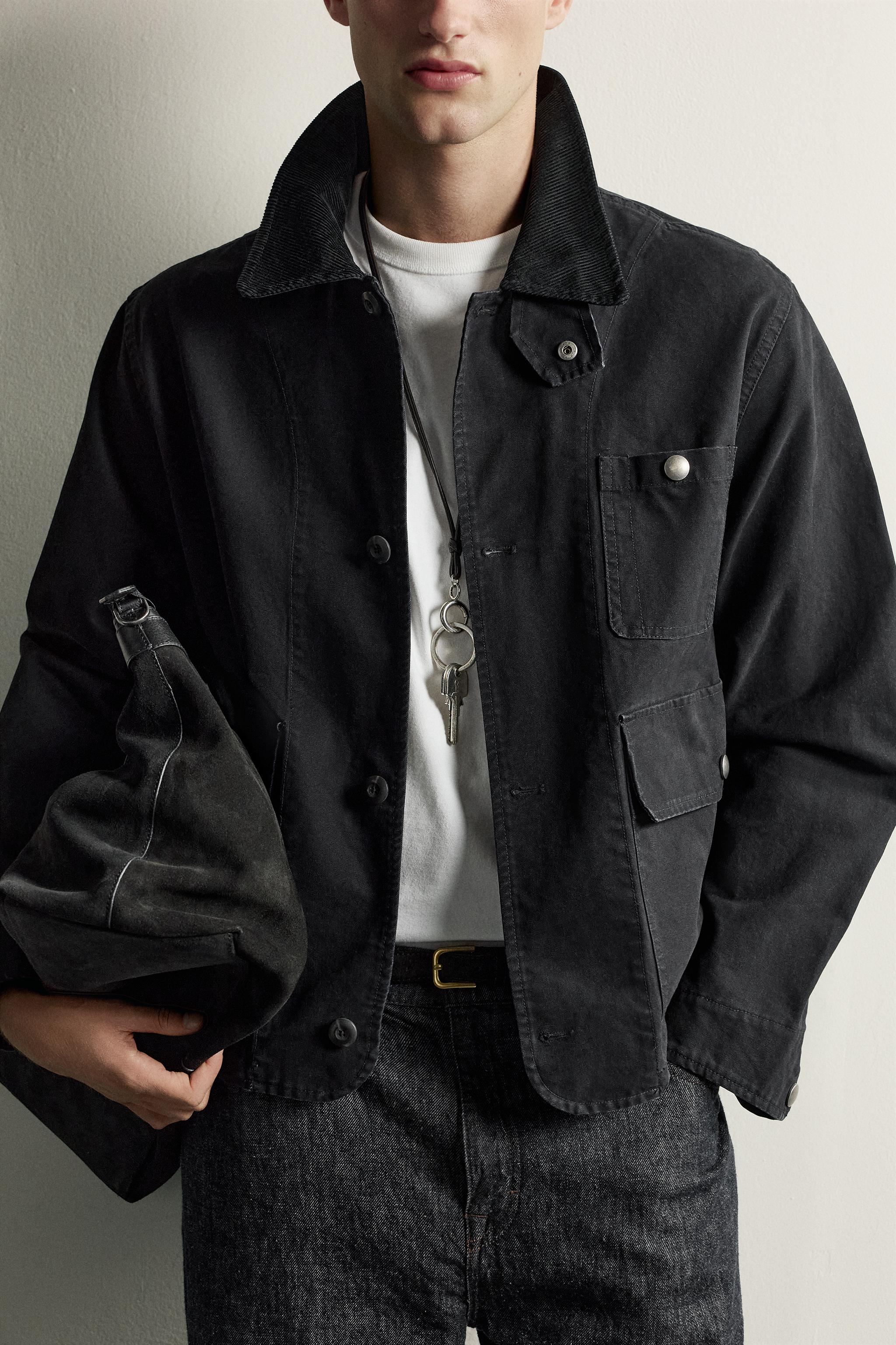 CORDUROY COLLAR POCKET JACKET