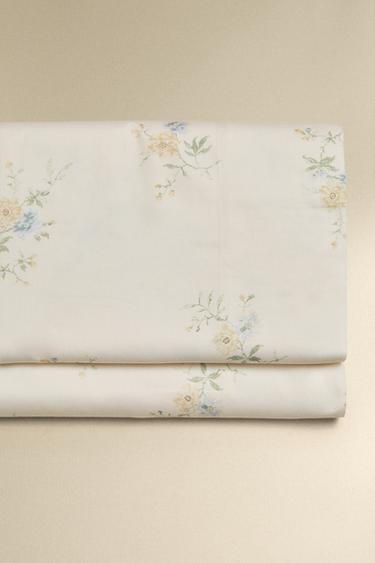 LENZUOLA DI SOPRA SATIN FIORI - Giallo di Zara