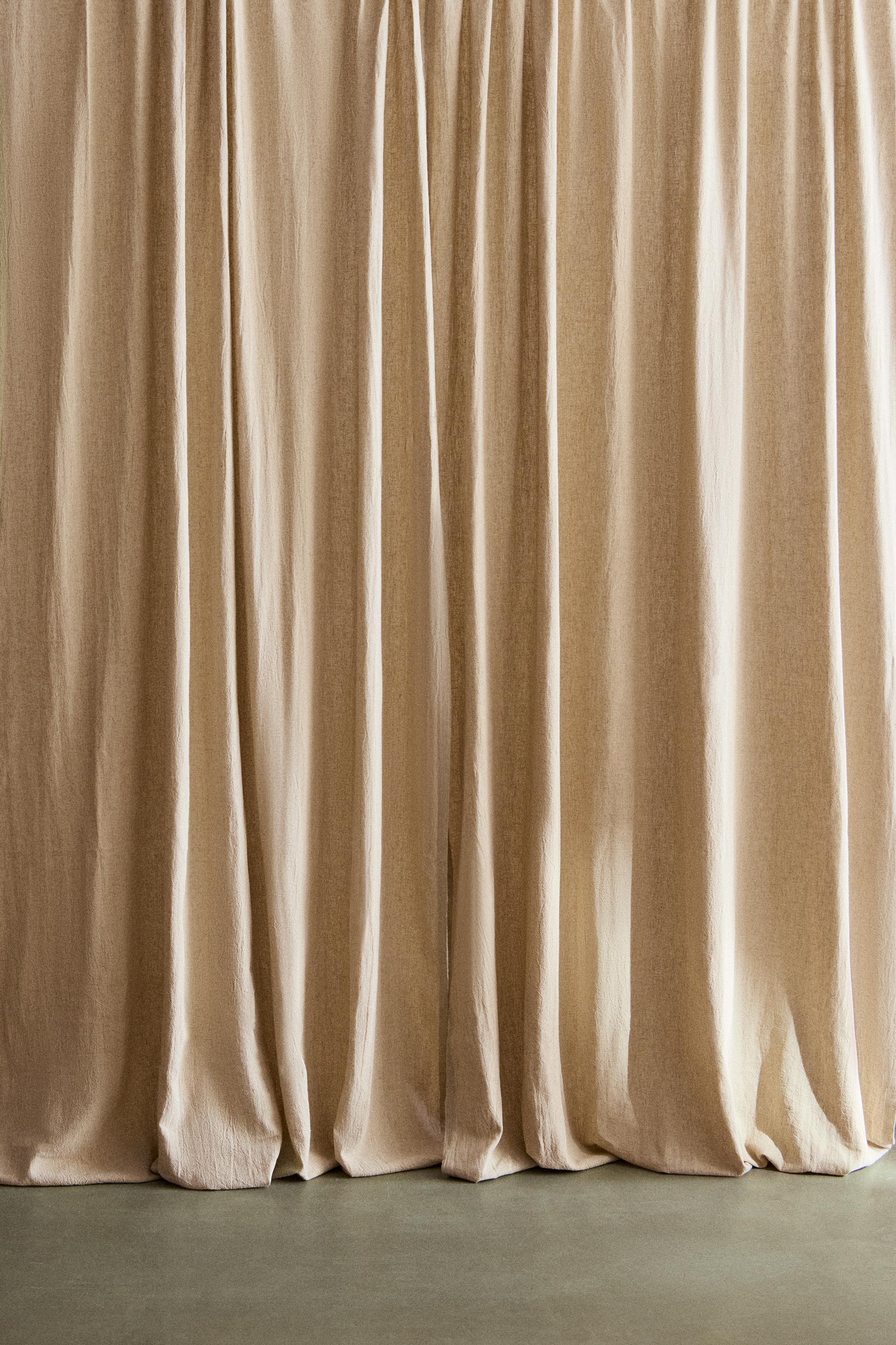 MEDIUM OPACITY FADED LINEN CURTAIN