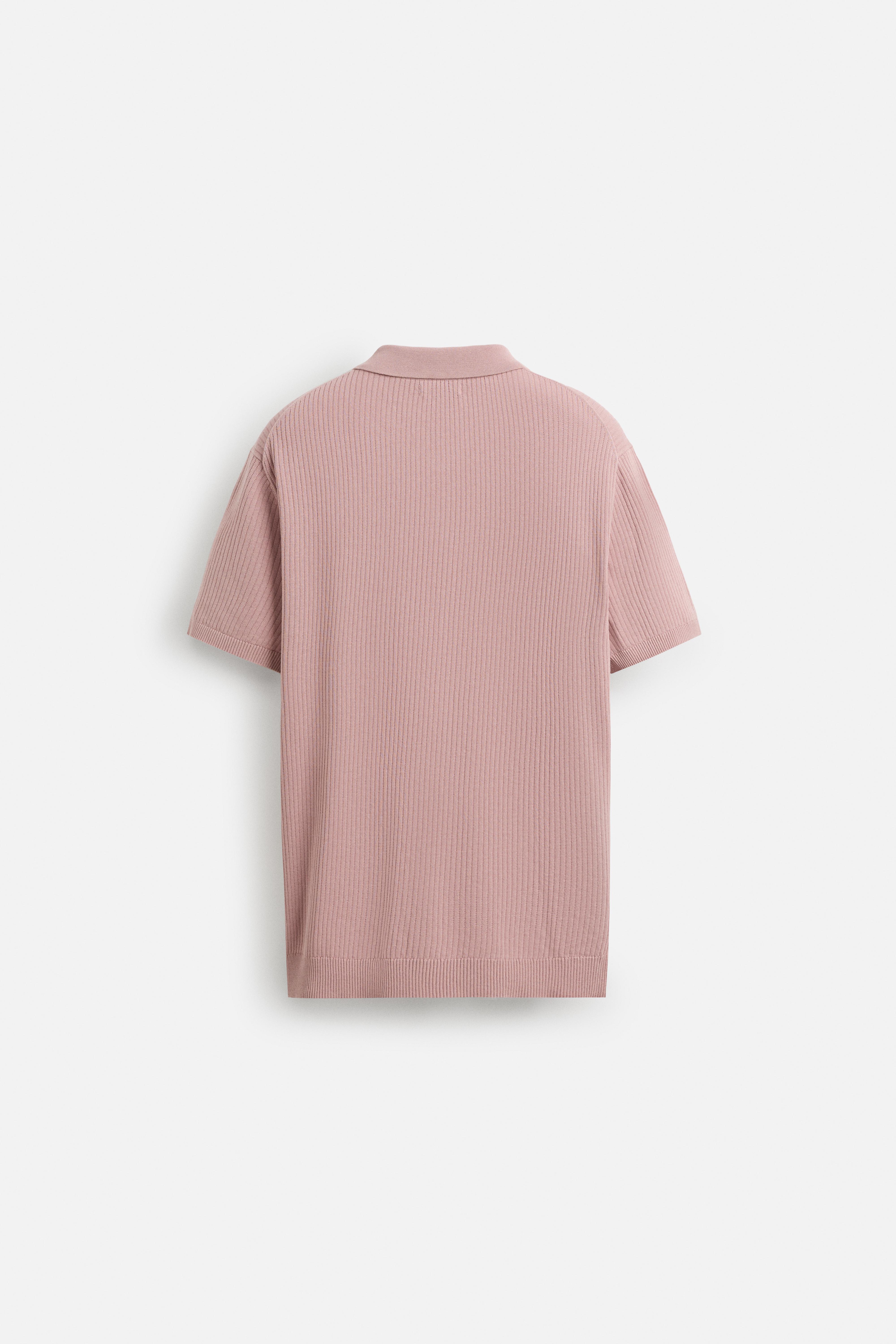 RIB KNIT POLO SHIRT - Blue green | ZARA United States